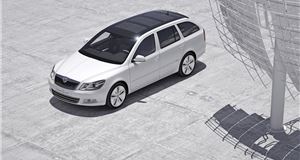 Skoda lights up Paris Motor Show with electric Octavia