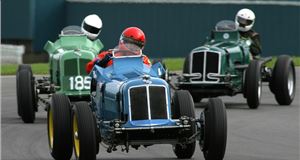 Pre-war racers at the Donington Historic