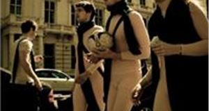 Naked commuters promote new car