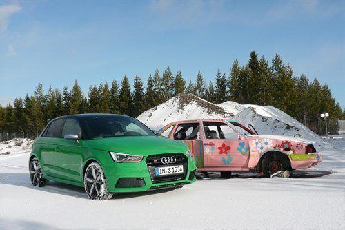 Audi S1 Green + Pink Volvo Copy