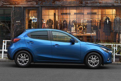 Mazda 2 2015 Side Blue