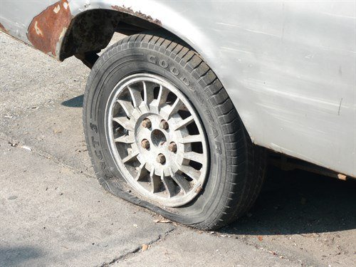 Flat Tyre Bangkok Back Street