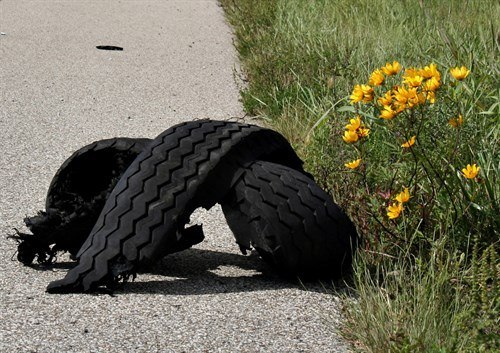 Tyre Blown Out On Motorway