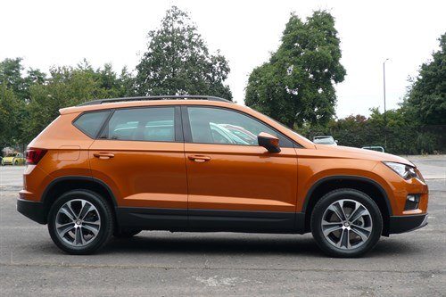 SEAT Ateca Orange Side Carpark