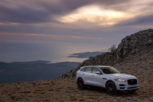 Jaguar F Pace White F34 Sunset