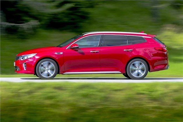 Kia Optima SW Side Red