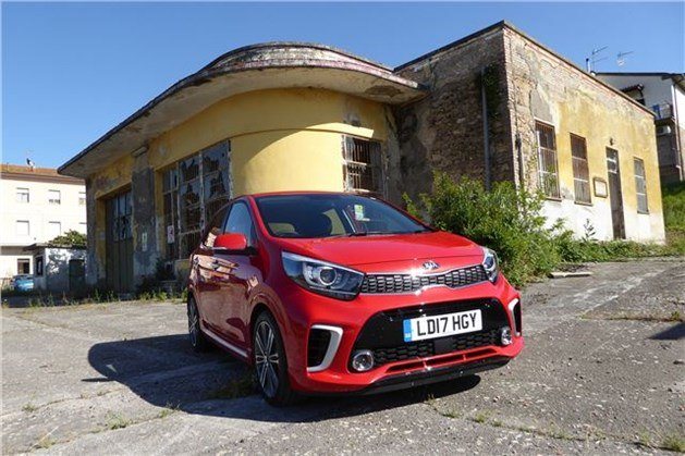 KIA Pcanto 2017 Red F34 Art Deco Building