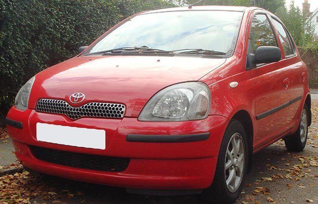 Toyota Yaris 51 Reg Red Retouched