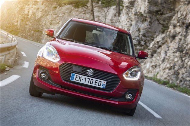 Suzuki Swift 2017 Red Front On Road