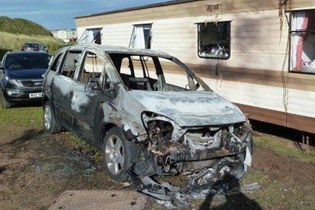Vauxhall Zafira Burned Out