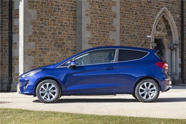 Ford Fiesta 2018 3-door Side Blue