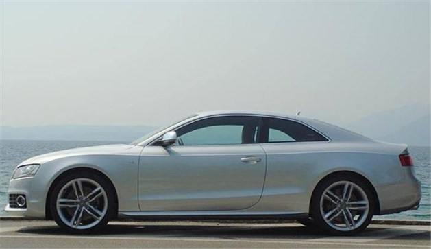 Audi A5 Coupe Side Against Lake