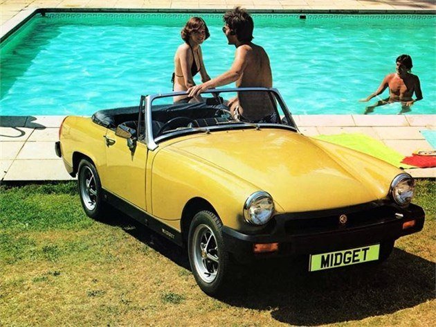 MG Midget Yellow F34 Swimming Pool