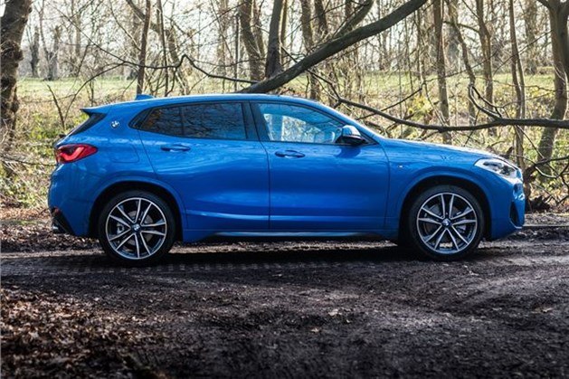 BMW X2 Side Facing Right Blue